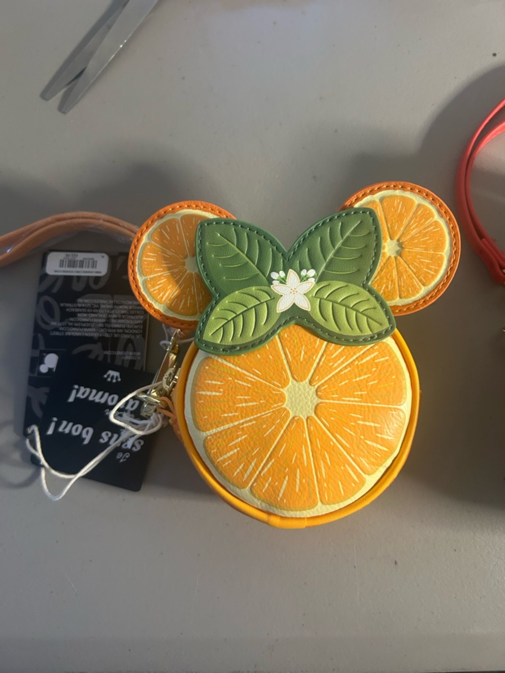 Kids Orange Slice Coin  purse with Green Leaf Accent Loungefly